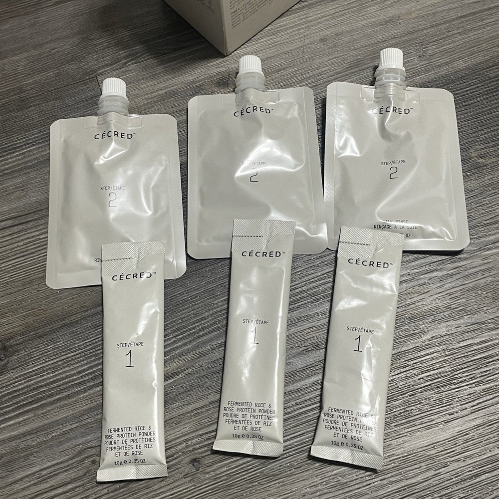 CECRED Fermented Rice & Rose Protein Ritual Hair Treatment 3 Pack w/ Powder